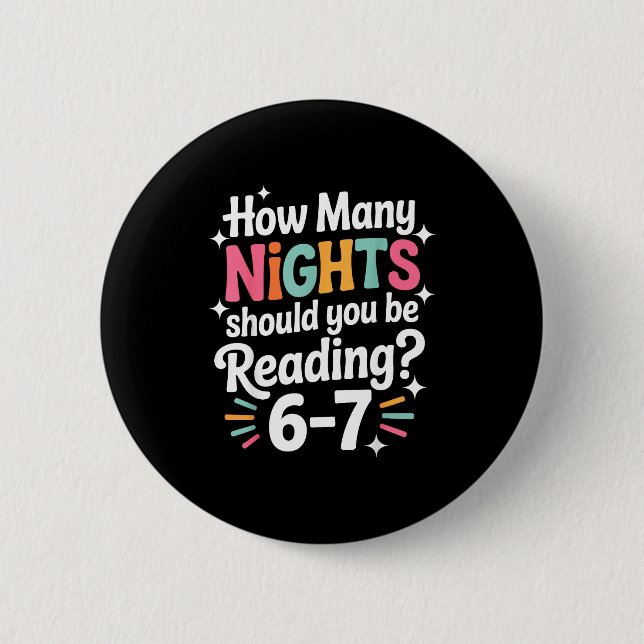 Funny Reading 6 7 Six Seven Meme Englieacher Book  2 Inch Round Button (Front)