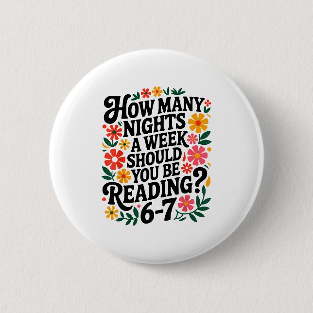 Funny Reading 6 7 Six Seven Meme Englieacher Book  2 Inch Round Button (Front)