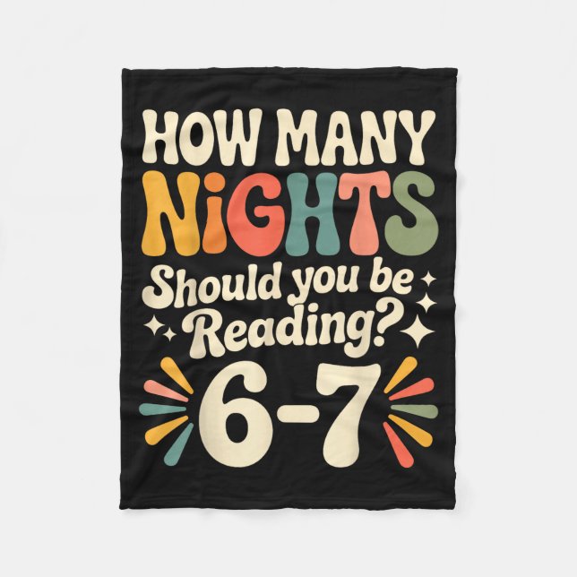 Funny Reading 6 7 Six Seven Meme Englieacher Book  Fleece Blanket (Front)