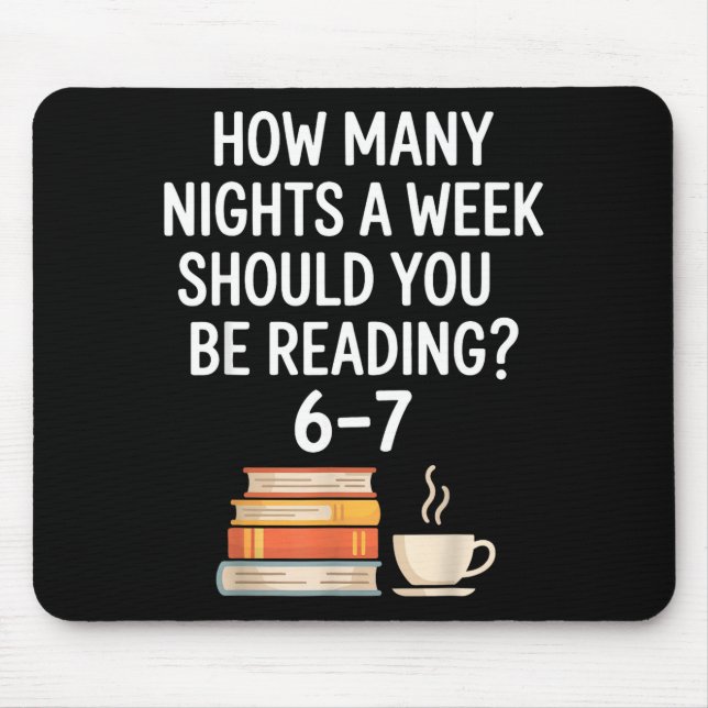 Funny Reading 6 7 Six Seven Meme Englieacher Book  Mouse Pad (Front)