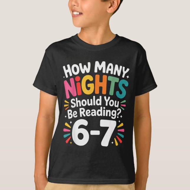 Funny Reading 6 7 Six Seven Meme Englieacher Book  T-Shirt (Front)