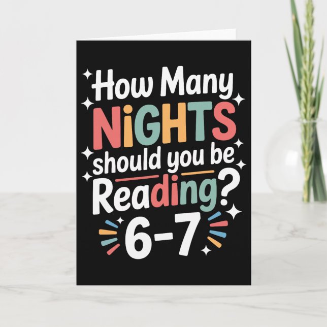 Funny Reading 6 7 Six Seven Meme English Teacher B Card (Front)