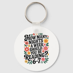 Funny Reading 6 7 Six Seven Meme English Teacher B Keychain