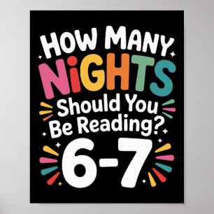 Funny Reading 6 7 Six Seven Meme English Teacher B Poster