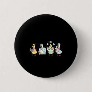 Funny reading book lover  2 inch round button