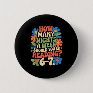 Funny Reading Book Teacher 67 Six Seven Meme  2 Inch Round Button