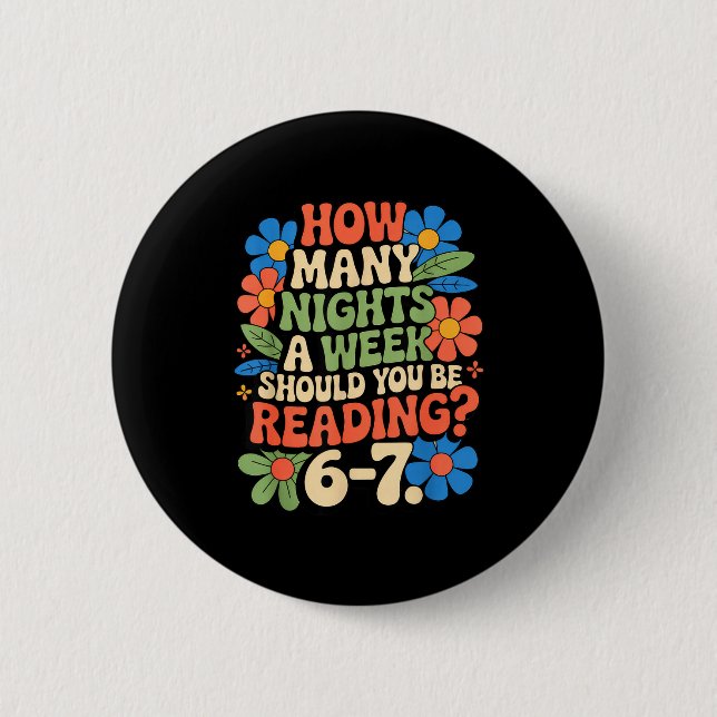 Funny Reading Book Teacher 67 Six Seven Meme  2 Inch Round Button (Front)