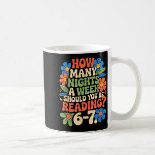 Funny Reading Book Teacher 67 Six Seven Meme Coffee Mug
