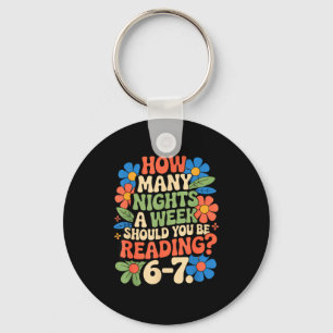Funny Reading Book Teacher 67 Six Seven Meme  Keychain