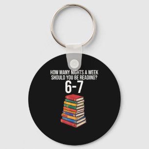 Funny Reading Book Teacher 67 Six Seven Meme Keychain
