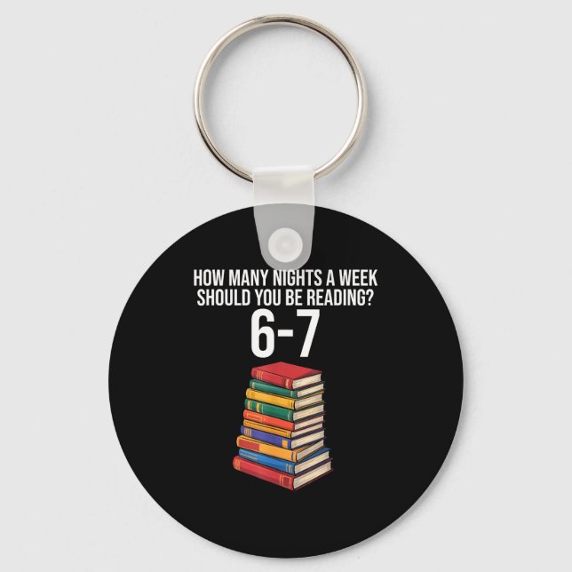 Funny Reading Book Teacher 67 Six Seven Meme  Keychain (Front)