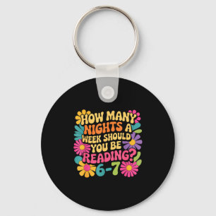 Funny Reading Book Teacher 67 Six Seven Meme  Keychain