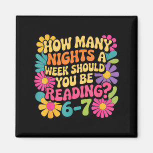 Funny Reading Book Teacher 67 Six Seven Meme  Magnet