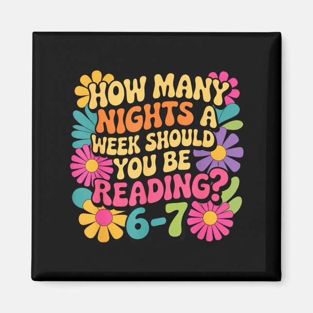 Funny Reading Book Teacher 67 Six Seven Meme  Magnet (Front)