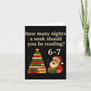 Funny Reading Christmas Tree Book– Reading 6 7 Mem Card