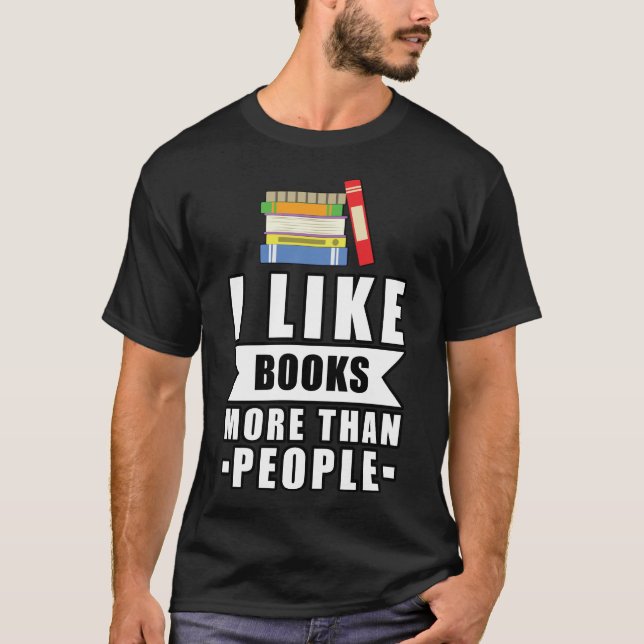 Funny Reading Design T-Shirt (Front)