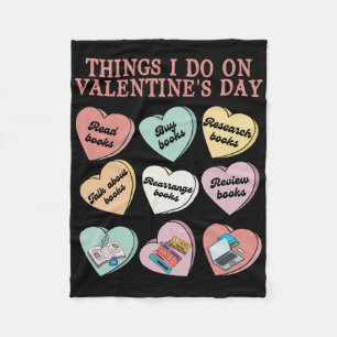 Funny Reading In Valentine Day Book Lover Women Fleece Blanket