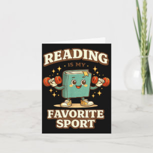 Funny reading is favourite sport book lover humour card