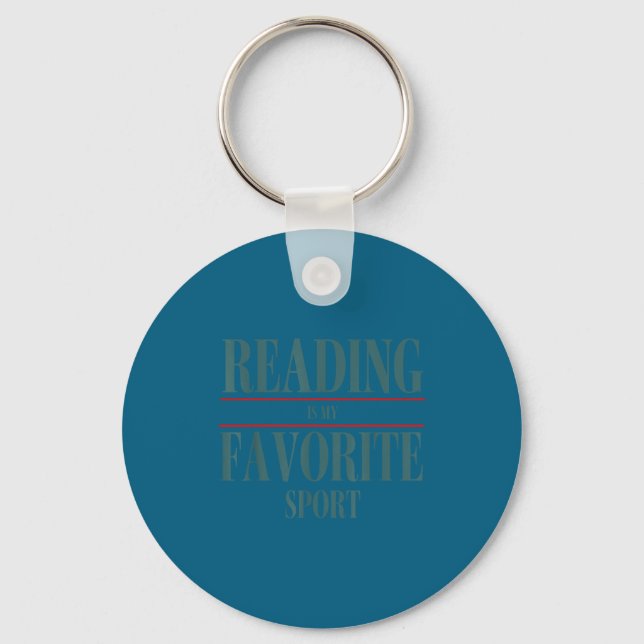 Funny Reading Is My Favorite Srt Book Lover Quote  Keychain (Front)