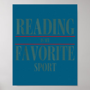 Funny Reading Is My Favorite Srt Book Lover Quote  Poster
