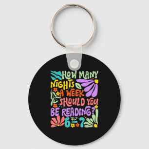 Funny Reading Six Seven Meme Book Lover 67 Teacher Keychain