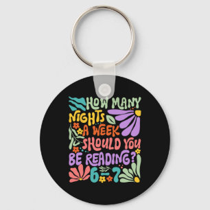 Funny Reading Six Seven Meme Book Lover 67 Teacher Keychain