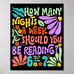 Funny Reading Six Seven Meme Book Lover 67 Teacher Poster