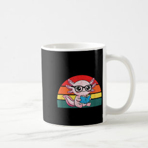 Funny readsolotl pink kawaii axolotl book lover coffee mug
