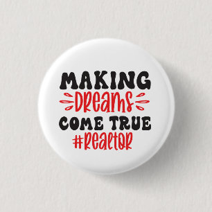Funny Real Estate Agent Home Broker Realtor   1 Inch Round Button