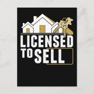Funny Real Estate Agent Humour Property Broker Postcard