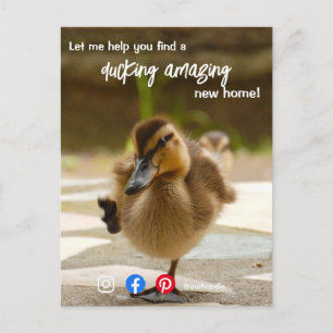 Funny Real Estate Duckling Referral Card