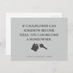 Funny Real Estate Farming House and Key Postcard