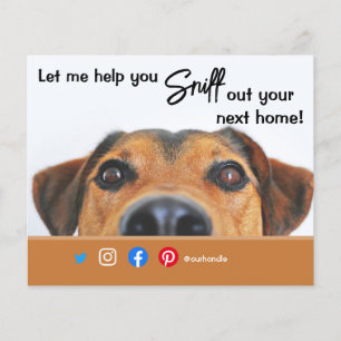 funny real estate sniff out your next home dog fly flyer