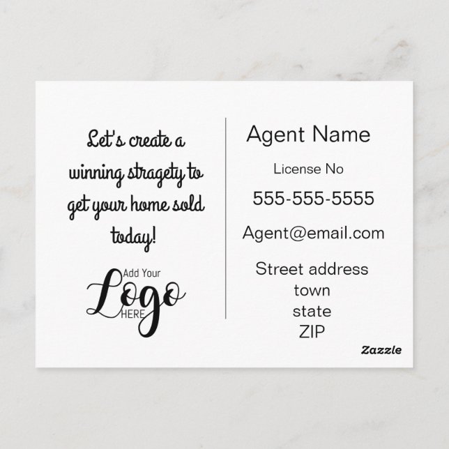 funny real estate sniff out your next home dog postcard (Back)