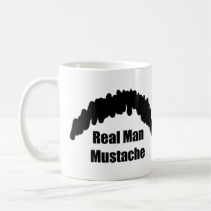 Funny Real Men Cookie Duster Moustache Coffee Mug