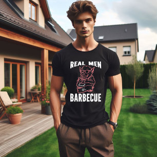 Funny Real Men Smell Like Barbecue T-Shirt
