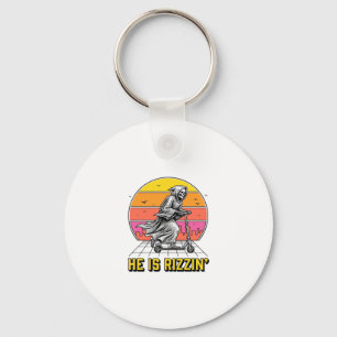 Funny Reaper Scooter Vintage Sunset Shirt Design_1 Keychain