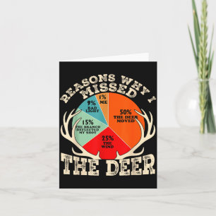 Funny Reasons I Missed The Deer Hunting Hunter Sea Card