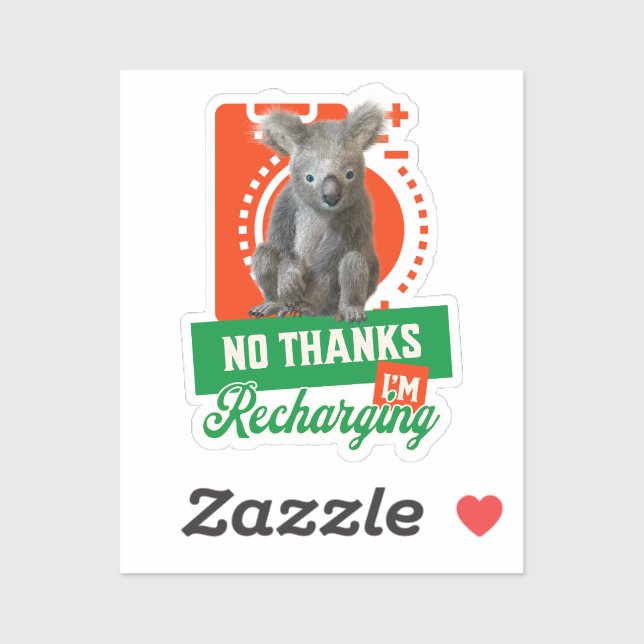 Funny Recharging Koala Introvert Mood (Sheet)