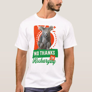 Funny Recharging Koala Introvert Mood T-Shirt