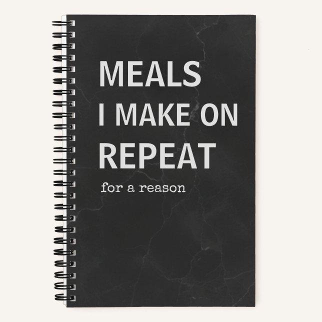 Funny Recipe Book | Meals I Make on Repeat (Front)