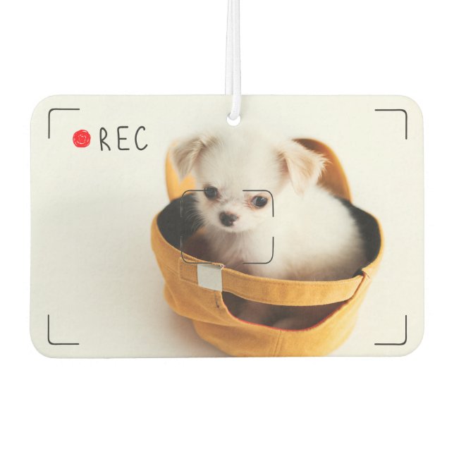 Funny Record Red Dot Custom Pet Photo Air Freshener (Front)