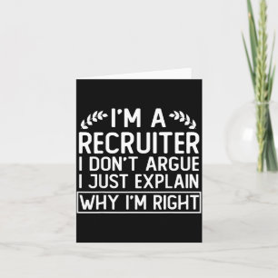 Funny Recruiter Design Saying_ I M A Recruiter I D Card