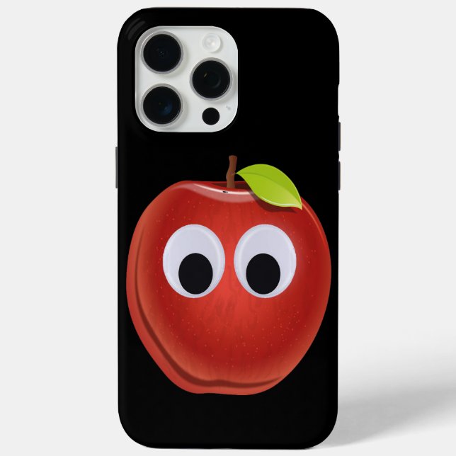 Funny Red Apple with Googly Eyes  Case-Mate iPhone Case (Back)