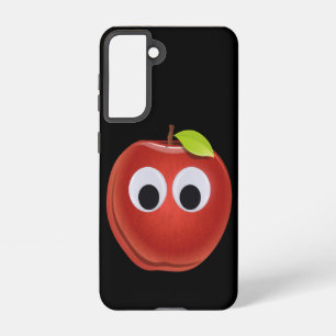 Funny Red Apple with Googly Eyes Samsung Galaxy Case