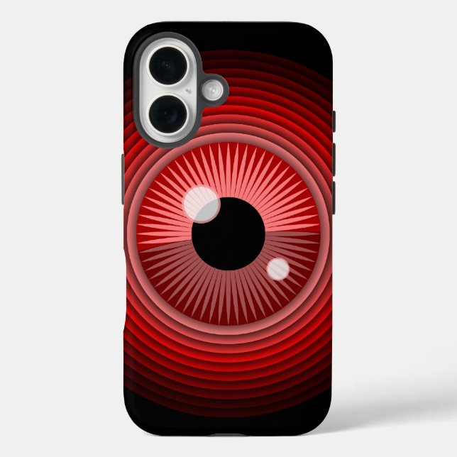 Funny Red Black Evil Devil Eye Magic Art Case-Mate iPhone Case (Back)
