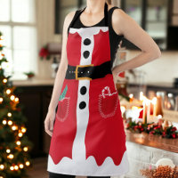 Funny red black winter Christmas Santa Claus suit