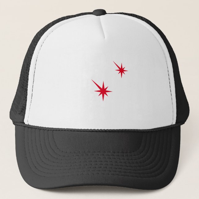 Funny red blood shot starburst Halloween costume Trucker Hat (Front)