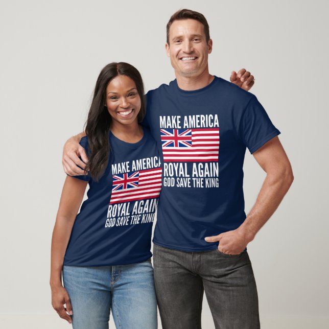 Funny Red Blue White Make America Royal Again Flag T-Shirt (Unisex)