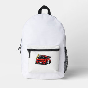 Funny Red Car Lover Backpack cool sunglass car
